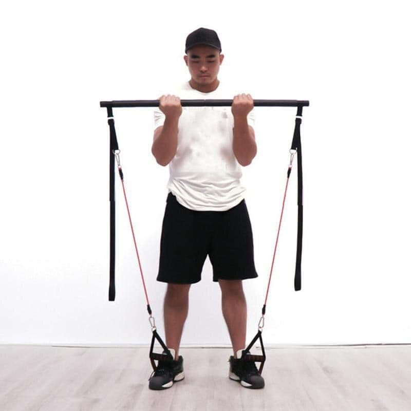 image-Pilates Bar Kit With Resistance Bands Portable Home Gym Workout Equipment Perfect Stretched Fusion Exercise Bar And Bands