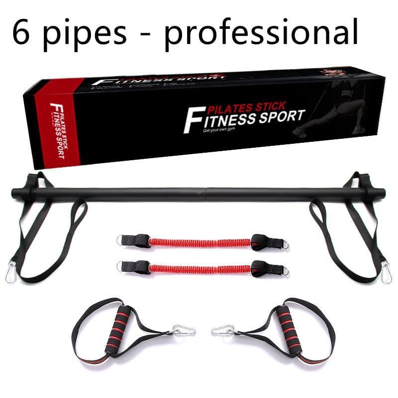 image-Pilates Bar Kit With Resistance Bands Portable Home Gym Workout Equipment Perfect Stretched Fusion Exercise Bar And Bands