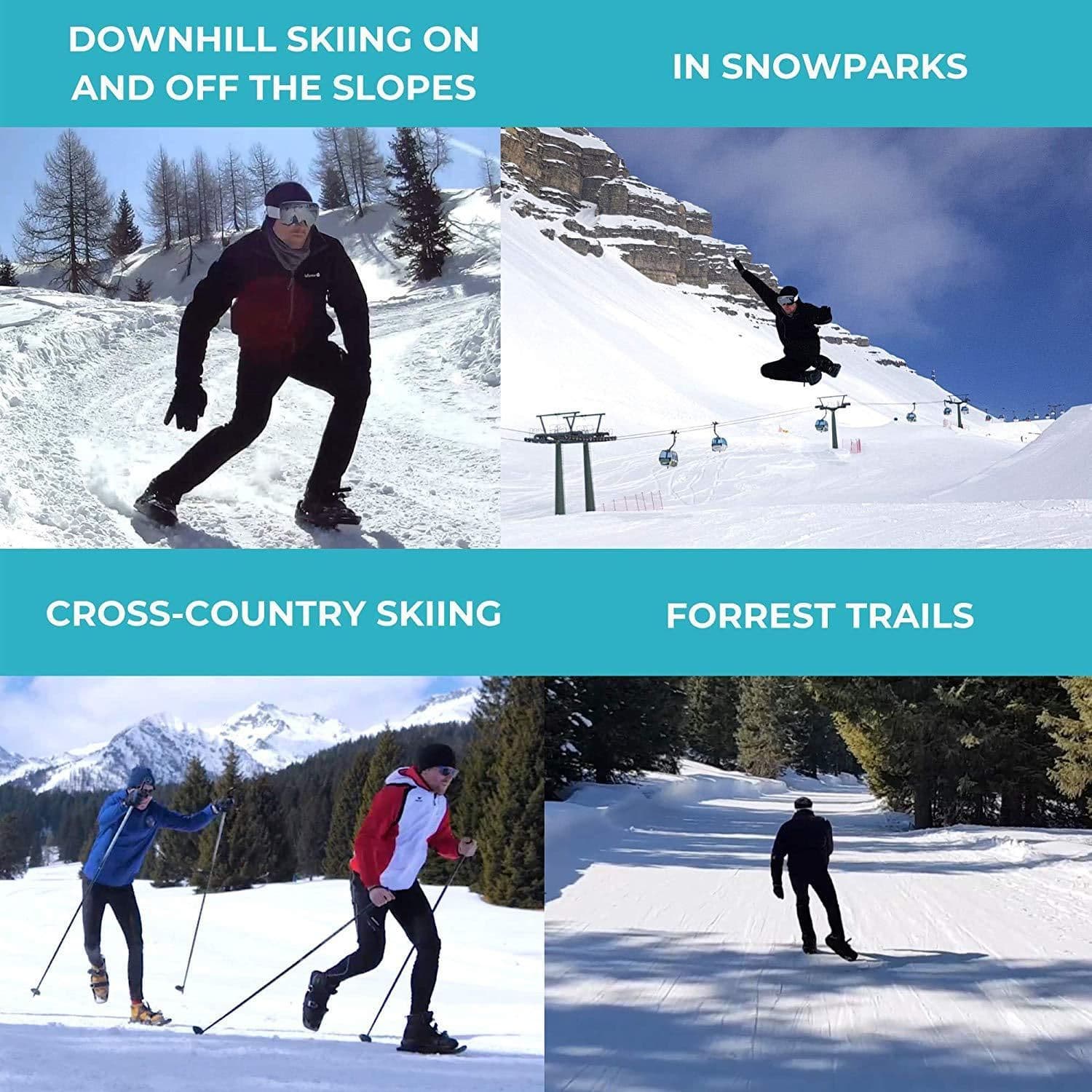 image-Mini Short Ski Skates For Snow Skis For Winter Shoes
