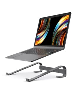 image-Laptop Stand Aluminium Portable Removable Laptop Rise Ventilated Detachable Ergonomic Laptop Holder