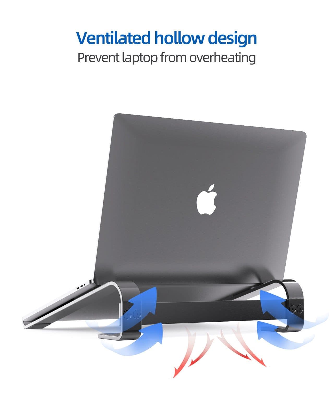 image-Laptop Stand Aluminium Portable Removable Laptop Rise Ventilated Detachable Ergonomic Laptop Holder