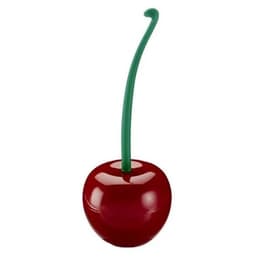 image-Long Handle Soft Hair Household Toilet Brush Cherry Toilet Brush Daily Necessities Creative Plastic Cleaning Brush Toilet Brush Set