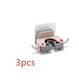 image-Nail-free multi-function traceless mop holder receives mop hook bathroom wall hanging broom holder mop clip
