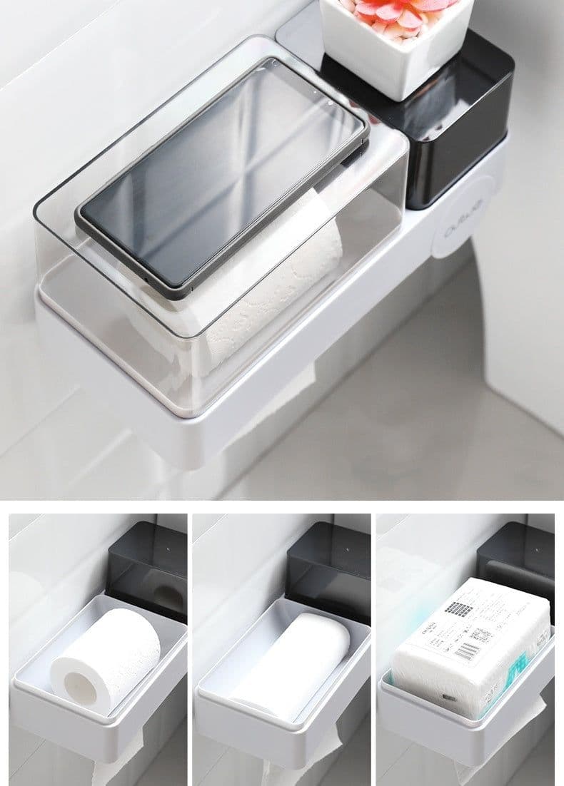 image-Waterproof Tissue Box Toilet Paper Roll Extractor