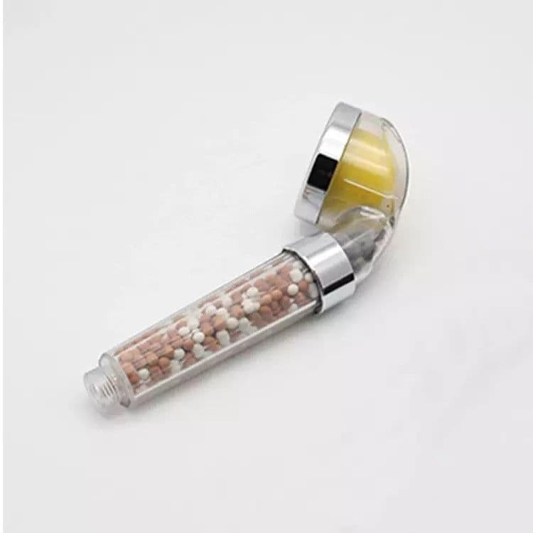image-Bathroom Aroma Shower Head Vitamin C Lemon Scent Anion Shower Head High Pressure Saving Water Fragrance Filtration Bath Shower