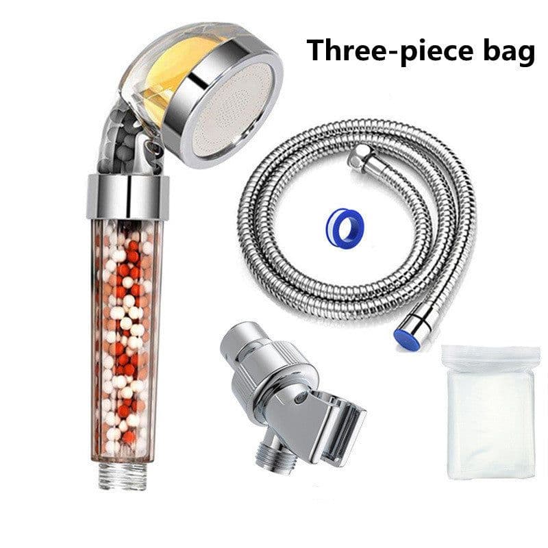 image-Bathroom Aroma Shower Head Vitamin C Lemon Scent Anion Shower Head High Pressure Saving Water Fragrance Filtration Bath Shower