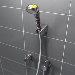 image-Bathroom Aroma Shower Head Vitamin C Lemon Scent Anion Shower Head High Pressure Saving Water Fragrance Filtration Bath Shower