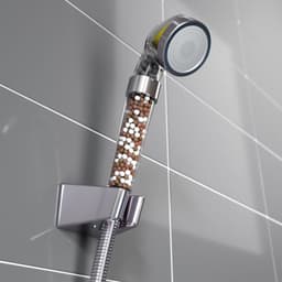 image-Bathroom Aroma Shower Head Vitamin C Lemon Scent Anion Shower Head High Pressure Saving Water Fragrance Filtration Bath Shower