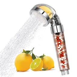 image-Bathroom Aroma Shower Head Vitamin C Lemon Scent Anion Shower Head High Pressure Saving Water Fragrance Filtration Bath Shower