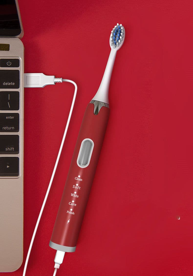 image-Ultrasonic Sonic Electric Toothbrush USB Rechargeable Tooth Brush