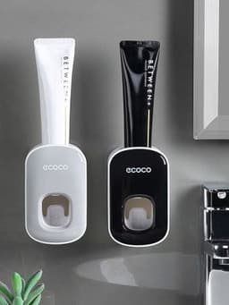 image-Wall Mounted Automatic Toothpaste Holder Bathroom Accessories Set Dispenser