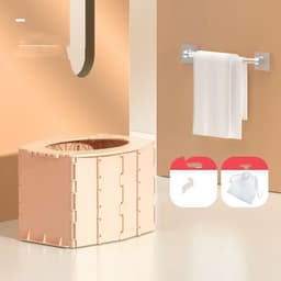 image-Portable Travel Folding Toilet Urinal Mobile Seat For Camping Hiking
