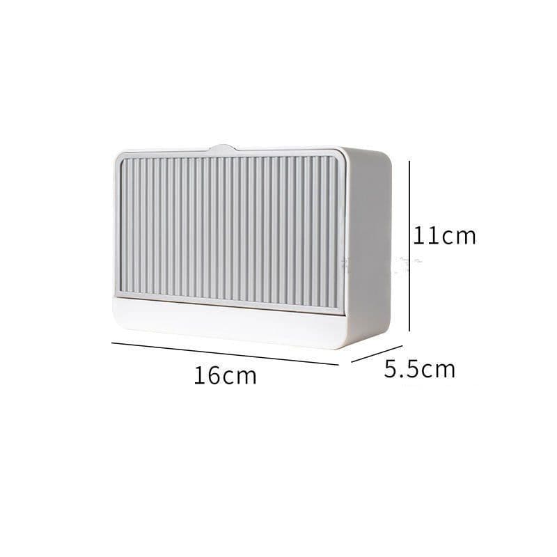 image-Double Grids Soap Storeage Box Wall Puch Free Drain Soap Holder