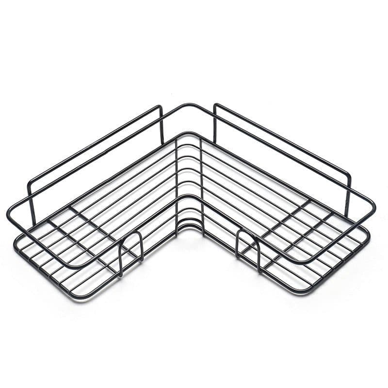 image-Bathroom Shelf Corner Frame Shower Wrought Iron Kitchen Accessories Storage Rack Holder Bathroom Shelves Bathroom Equipment