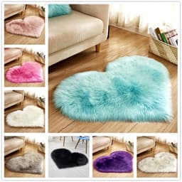 image-Plush Heart Shaped Carpet Non-Slip Mat Fluffy Rug Floor Mat Blanket Sofa Cushion Foot Pad Carpets For Living Room Home Decor