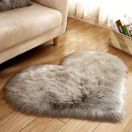 image-Plush Heart Shaped Carpet Non-Slip Mat Fluffy Rug Floor Mat Blanket Sofa Cushion Foot Pad Carpets For Living Room Home Decor