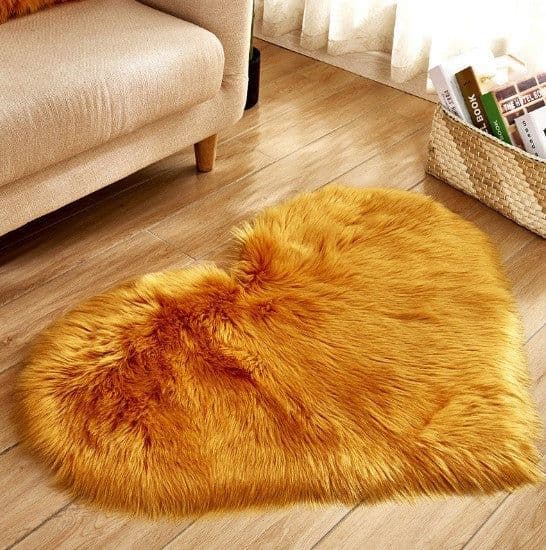 image-Plush Heart Shaped Carpet Non-Slip Mat Fluffy Rug Floor Mat Blanket Sofa Cushion Foot Pad Carpets For Living Room Home Decor