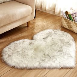 image-Plush Heart Shaped Carpet Non-Slip Mat Fluffy Rug Floor Mat Blanket Sofa Cushion Foot Pad Carpets For Living Room Home Decor