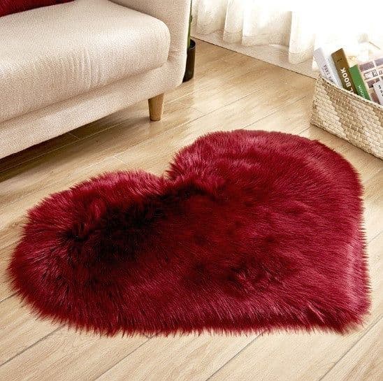 image-Plush Heart Shaped Carpet Non-Slip Mat Fluffy Rug Floor Mat Blanket Sofa Cushion Foot Pad Carpets For Living Room Home Decor