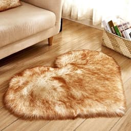 image-Plush Heart Shaped Carpet Non-Slip Mat Fluffy Rug Floor Mat Blanket Sofa Cushion Foot Pad Carpets For Living Room Home Decor