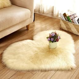 image-Plush Heart Shaped Carpet Non-Slip Mat Fluffy Rug Floor Mat Blanket Sofa Cushion Foot Pad Carpets For Living Room Home Decor