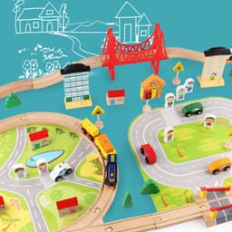 image-Children's Train Track Set Assembling Building Blocks Toys