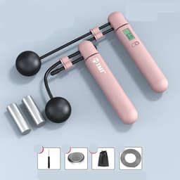 image-Rope Skipping Smart Counter Cordless Fitness Weight Loss Exercise Weight-bearing Fat Reduction Steel Wire Rope Professional Fat Burning