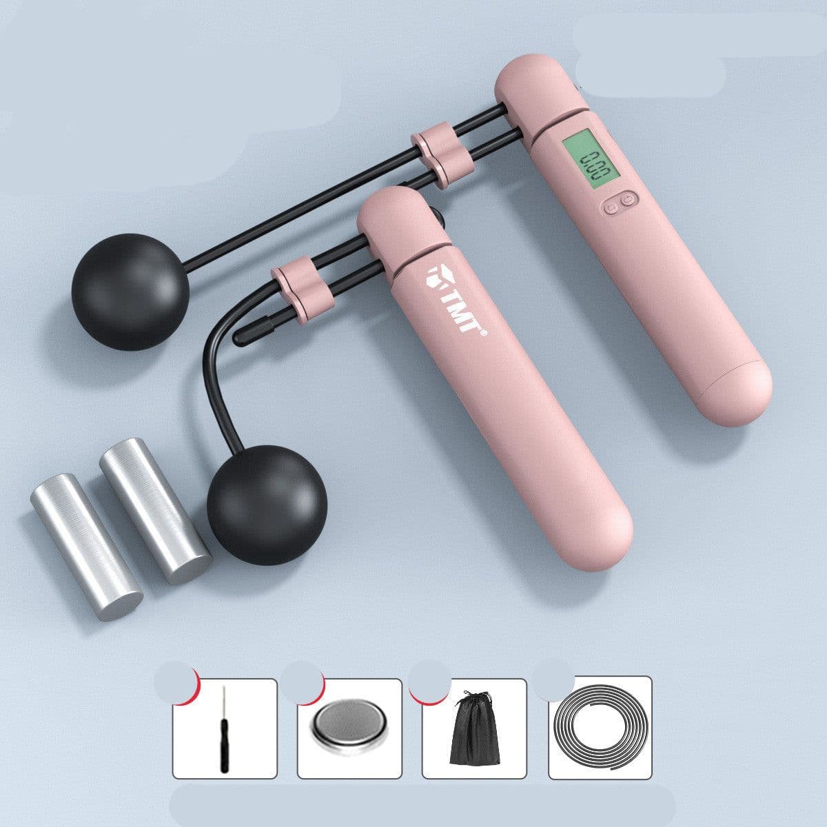 image-Rope Skipping Smart Counter Cordless Fitness Weight Loss Exercise Weight-bearing Fat Reduction Steel Wire Rope Professional Fat Burning