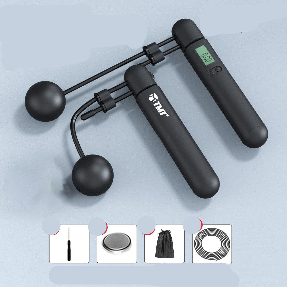 image-Rope Skipping Smart Counter Cordless Fitness Weight Loss Exercise Weight-bearing Fat Reduction Steel Wire Rope Professional Fat Burning