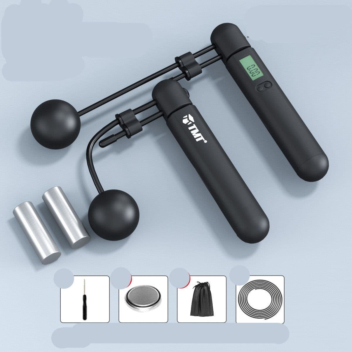 image-Rope Skipping Smart Counter Cordless Fitness Weight Loss Exercise Weight-bearing Fat Reduction Steel Wire Rope Professional Fat Burning