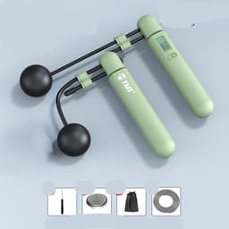 image-Rope Skipping Smart Counter Cordless Fitness Weight Loss Exercise Weight-bearing Fat Reduction Steel Wire Rope Professional Fat Burning
