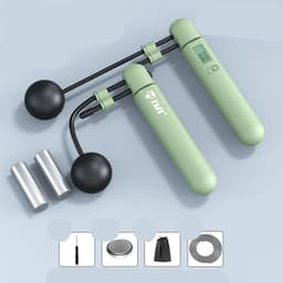 image-Rope Skipping Smart Counter Cordless Fitness Weight Loss Exercise Weight-bearing Fat Reduction Steel Wire Rope Professional Fat Burning