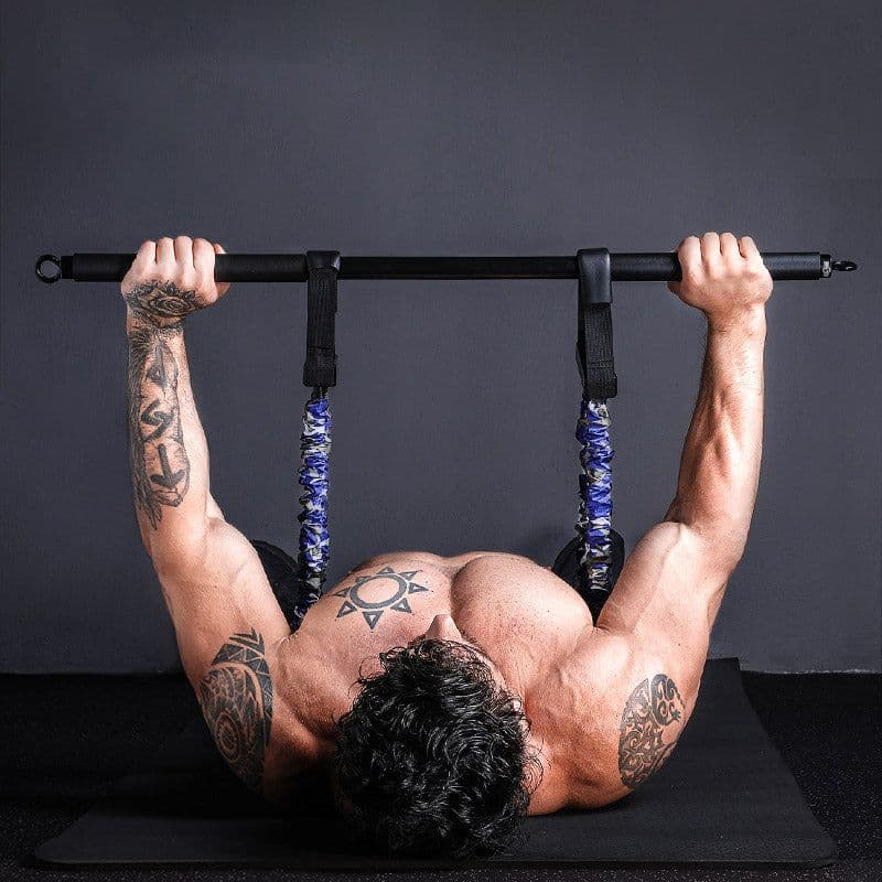 image-Bench Press Stretcher Chest Expander Bench Press Elastic Belt
