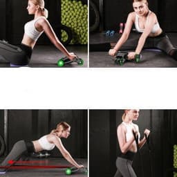 image-Foldable Abdominal Wheel Abdominal Muscle Wheel Roller Home Fitness Equipment
