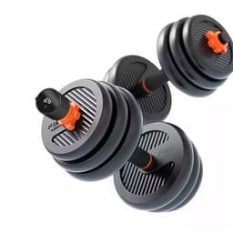 image-Men's Fitness Equipment Rubberized Dumbbell Household Kettlebell Removable Barbell