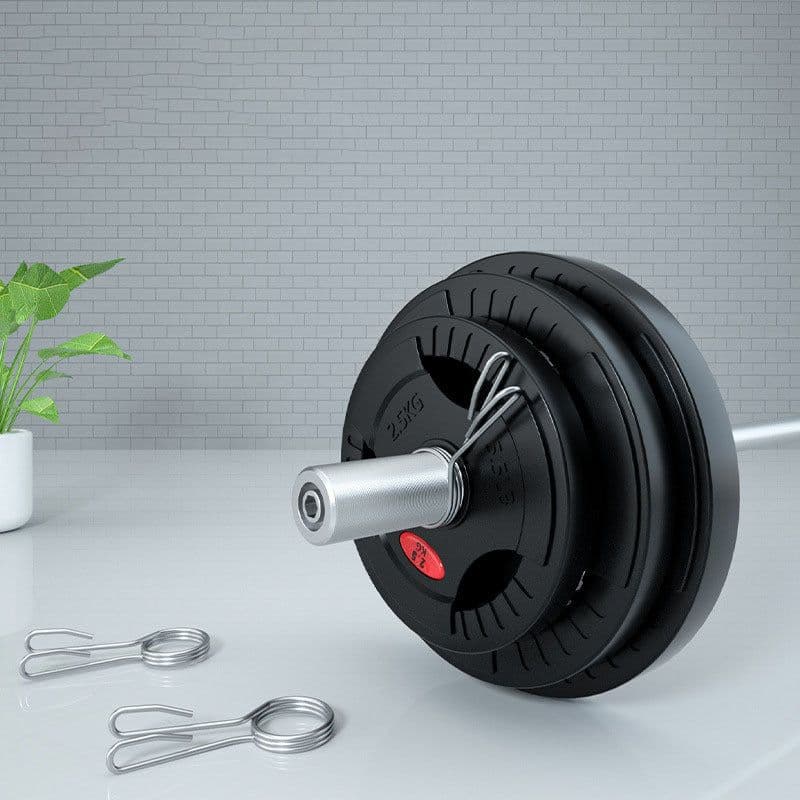 image-Rubber Covered Men's Barbell Set