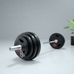 image-Rubber Covered Men's Barbell Set