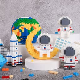 image-Creative Diy Mini Astronaut Building Blocks Children Toy Birthday Gifts