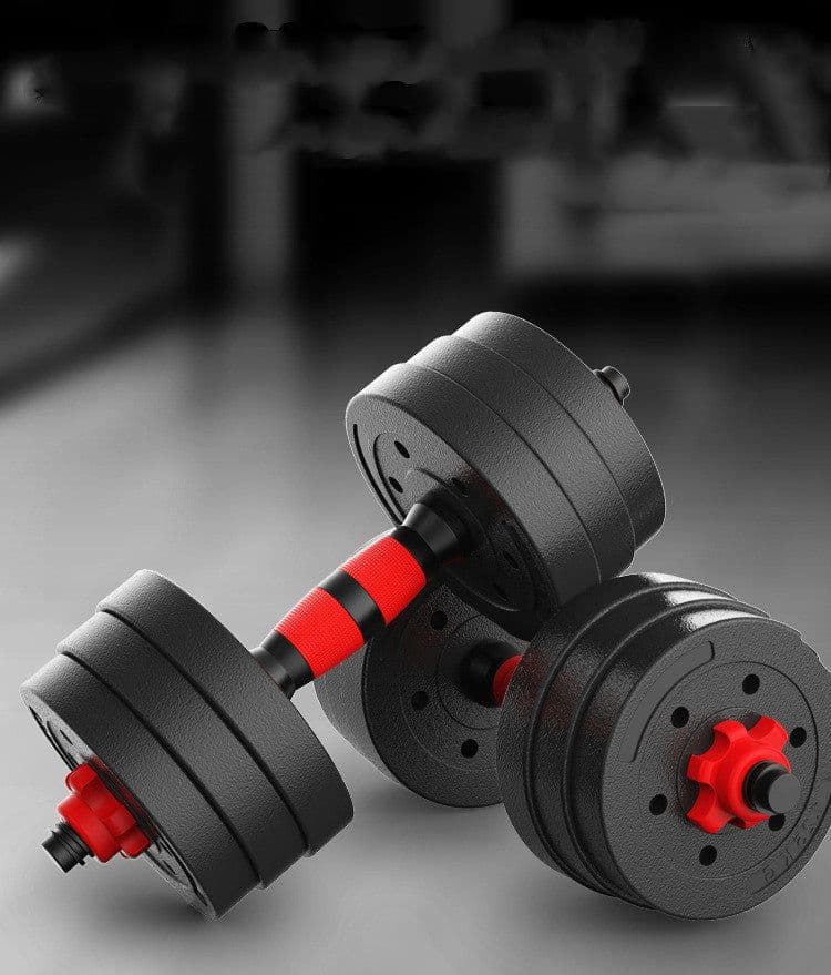 image-Cement Dumbbell Detachable Rubber-Coated Hand Bell To Increase Or Decrease Weight Connecting Rod