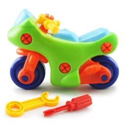 image-Children's Toys Detachable and Assembled Motorcycle Plastic Building Block Toys