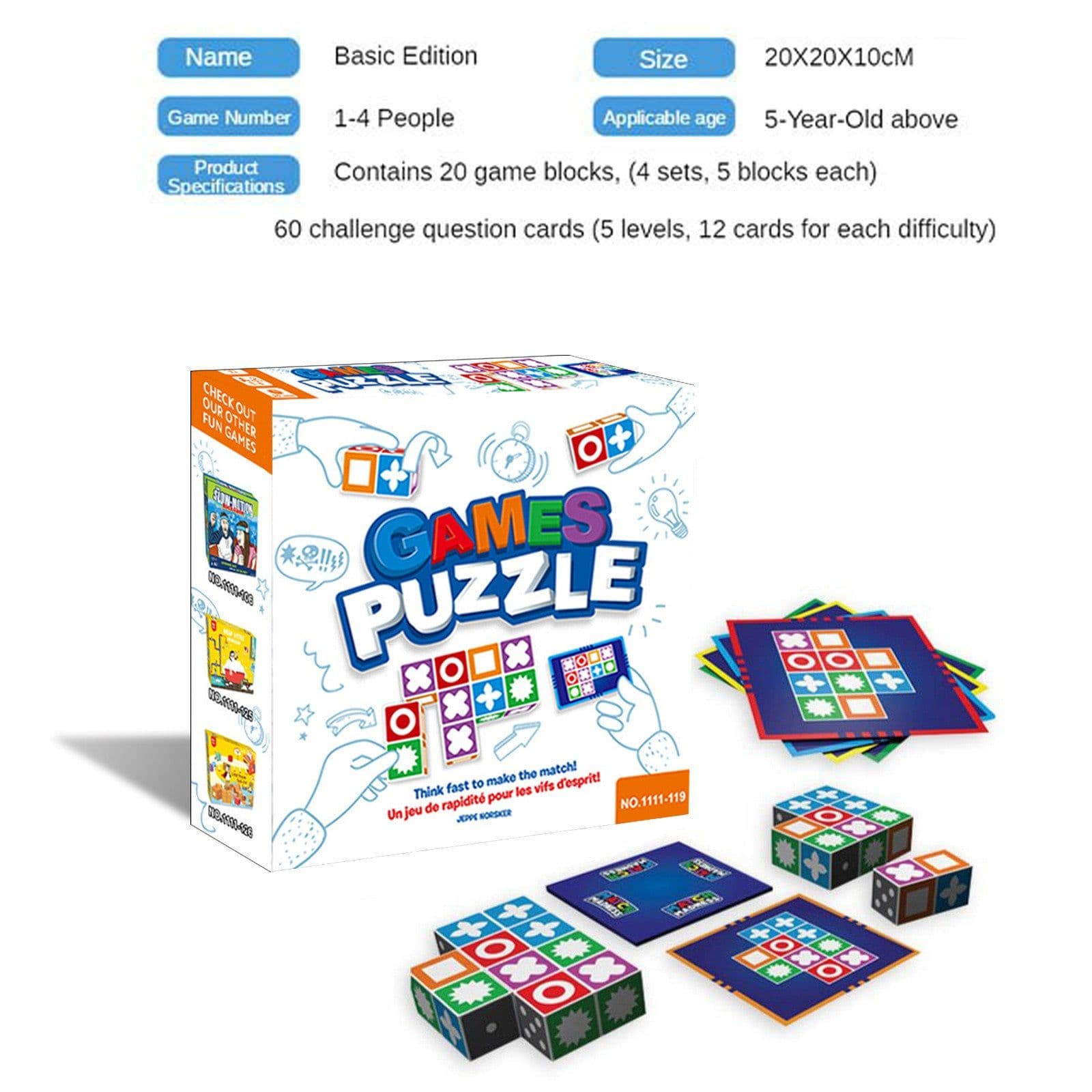 image-Spatial Logical Thinking Board Game Matckmednssl Matching Master Early Childhood Education Educational Toys