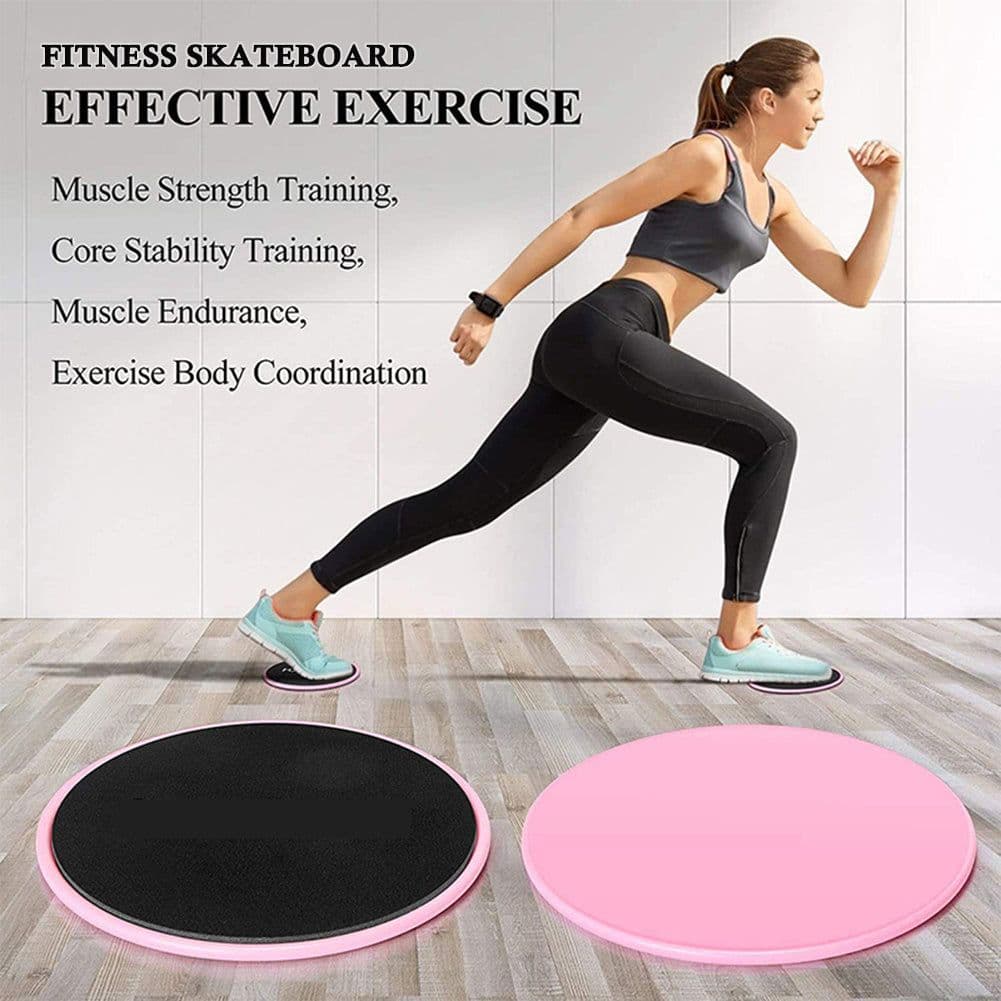 image-1 Pair Abdominal Core Training Exercise Equipment Fitness Glide Plate Sports Sliding Disc Body Exercises Training Slide Pad