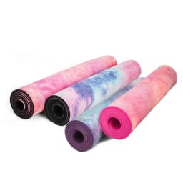 image-Tie-dyed Natural Rubber Yoga Mat Suede Sublimation Transfer Yoga Mat