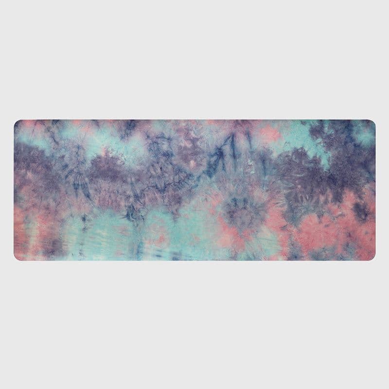 image-Tie-dyed Natural Rubber Yoga Mat Suede Sublimation Transfer Yoga Mat