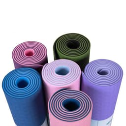 image-Yoga Mat Two-Color 6Mm Posture Line Yoga Mat Fitness Mat