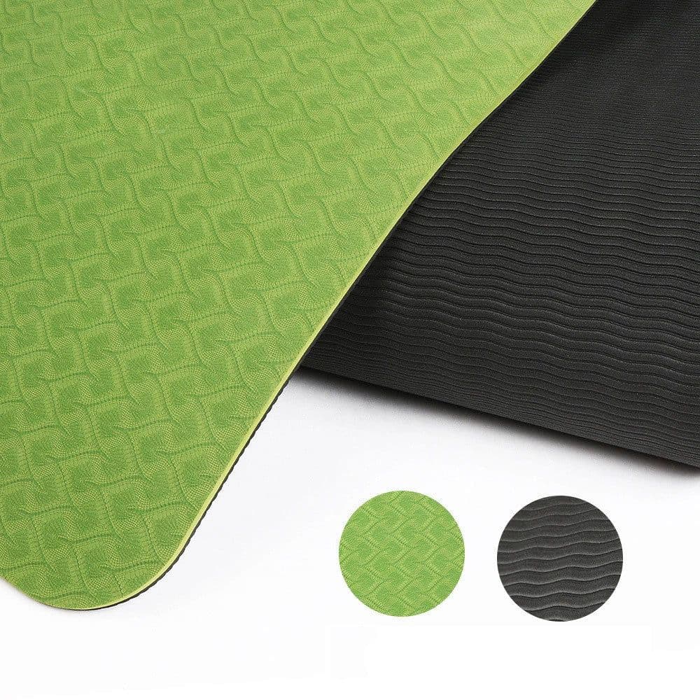 image-Yoga Mat Two-Color 6Mm Posture Line Yoga Mat Fitness Mat