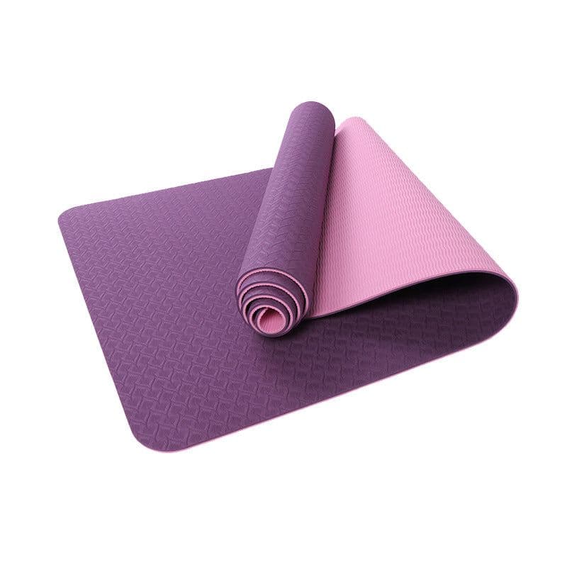 image-Yoga Mat Two-Color 6Mm Posture Line Yoga Mat Fitness Mat