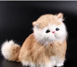 image-Simulation Animal Model Cat Plush Children's Toy Toy Doll