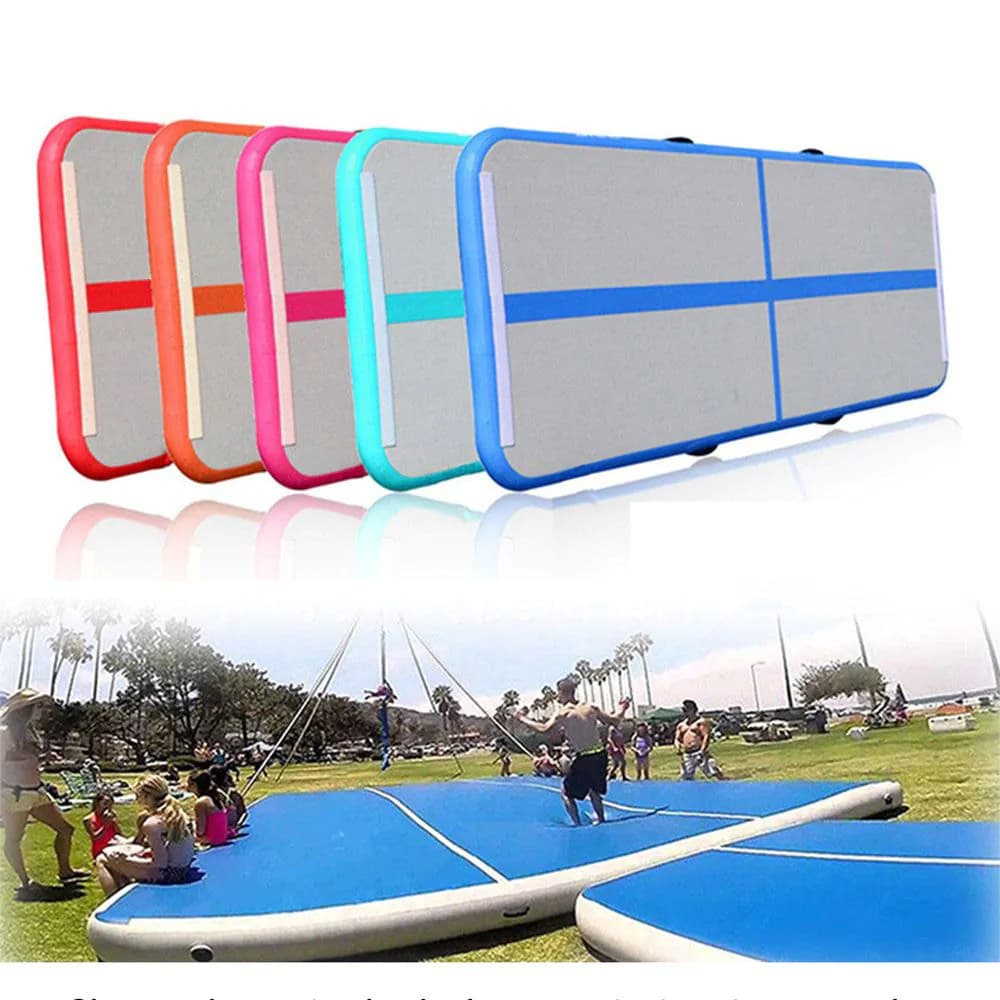 image-Inflatable Gymnastics Mat Yoga Mat Drawing Air Cushion Taekwondo Martial Arts Training