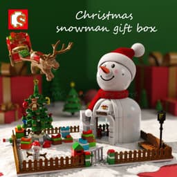 image-Christmas House Building Blocks Gifts Children'S Toys Puzzle Assembling Creative Ornaments